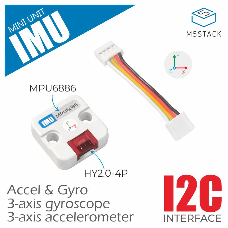 M5Stack Core2 - M5Stack Resmi 6 Eksenli IMU Ünitesi(MPU6886)