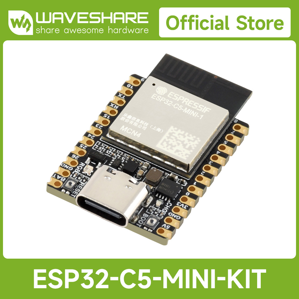 Waveshare Esp32 - Waveshare ESP32-C5 Mini Çift Bantlı Wi-Fi