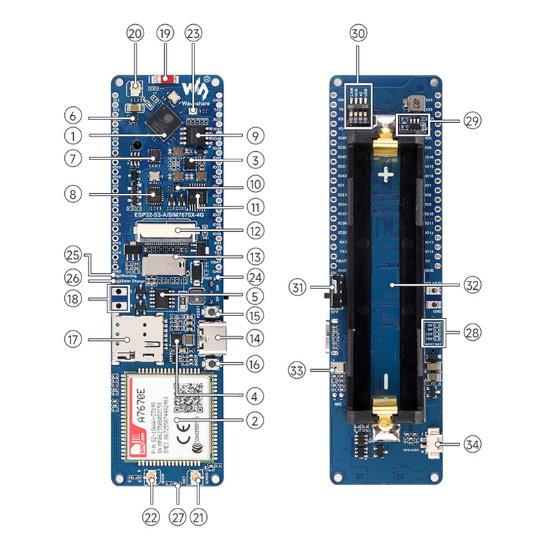 Waveshare ESP32-S3 A7670E 4G g - Lolin S3 incelemesi ve fiyatı