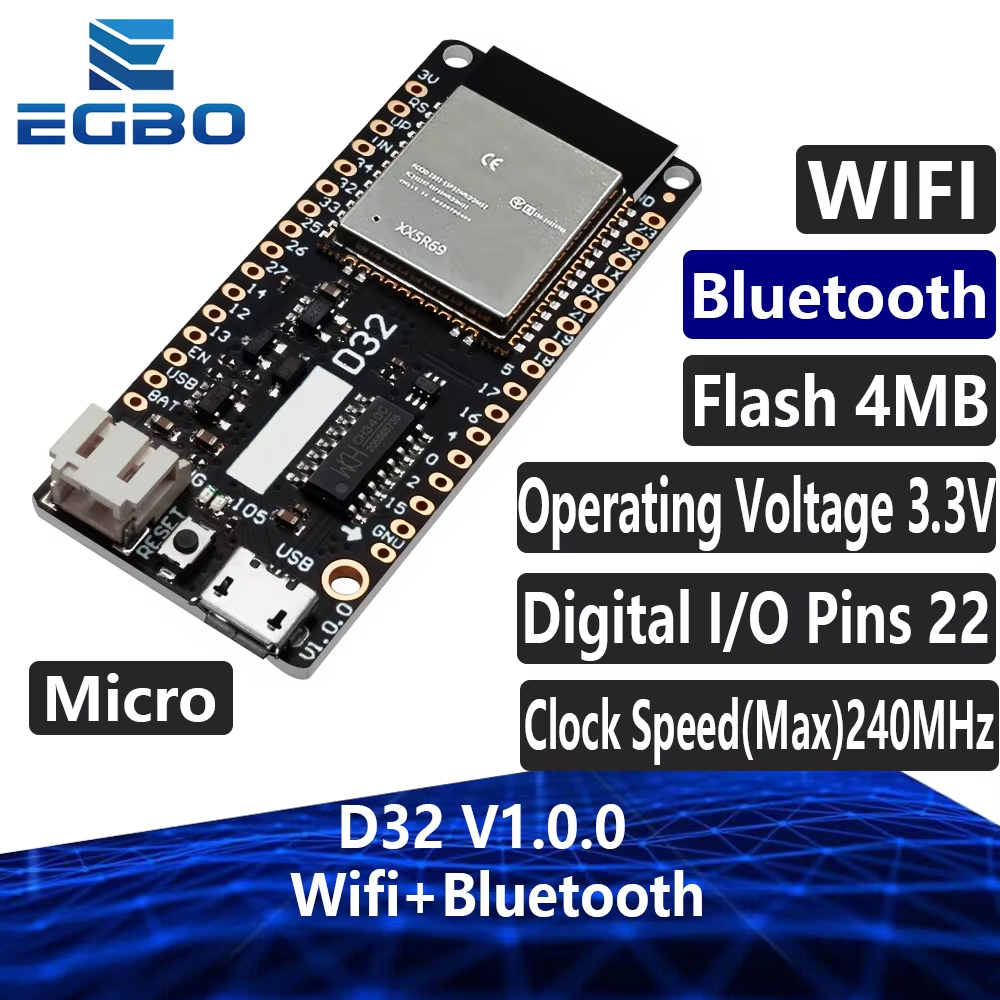 EGBO LOLIN D32 V1.0.0 - Wifi + - Lolin D32 incelemesi ve fiyatı